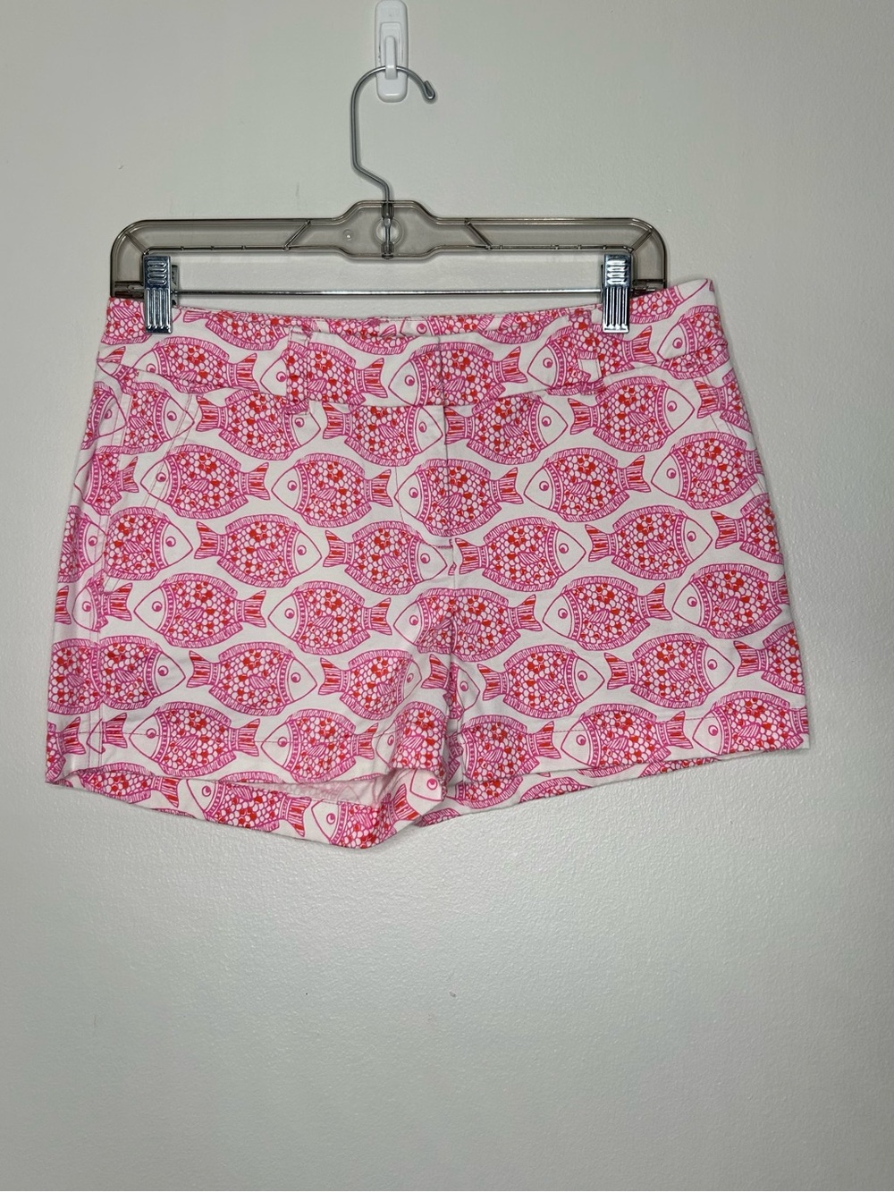 Vineyard Vines Pink Fish-Print Bike Shorts